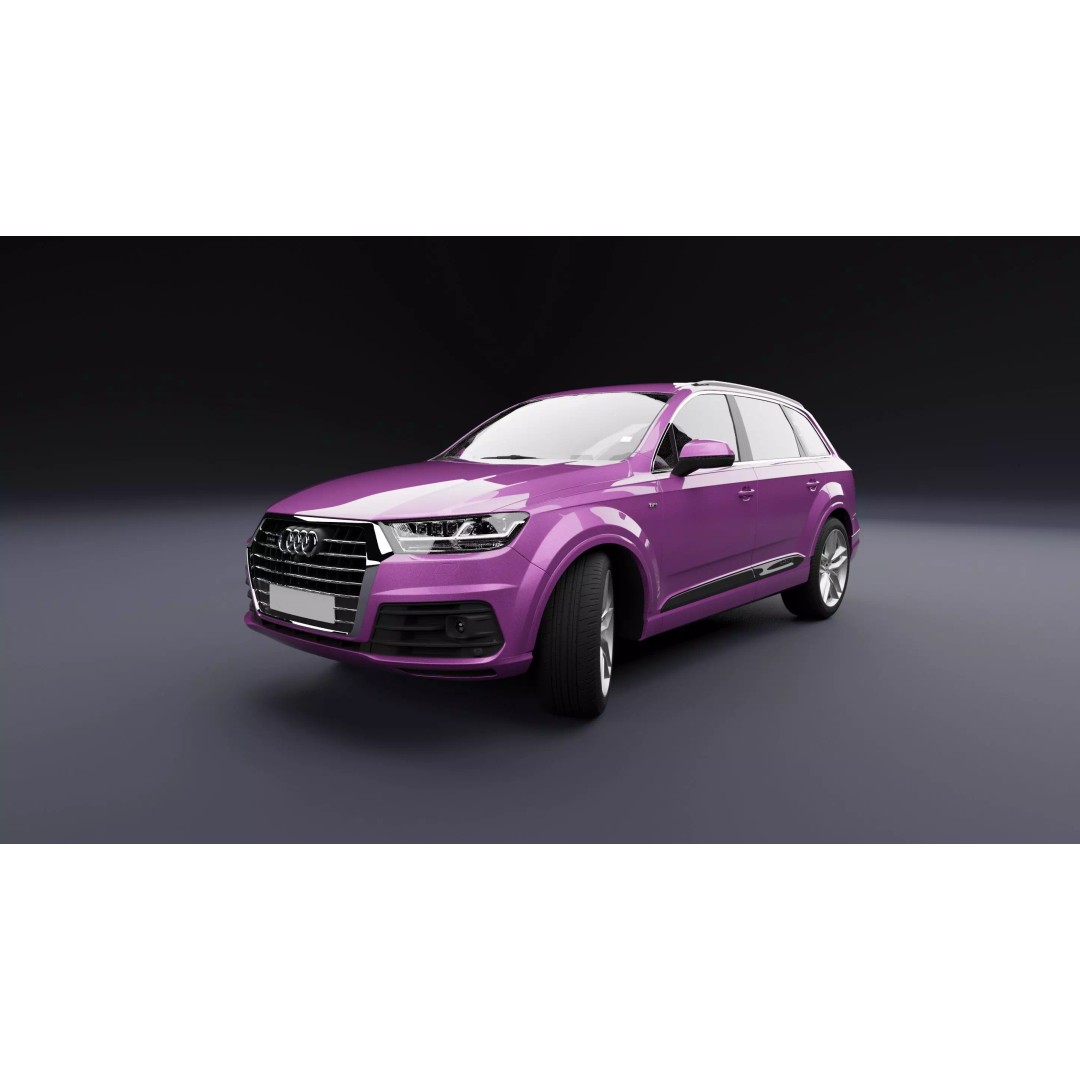 Audi Q7 TFSI e Fuchsia 3D Model – Rigged PBR Asset, Blender, FBX, OBJ - View 2
