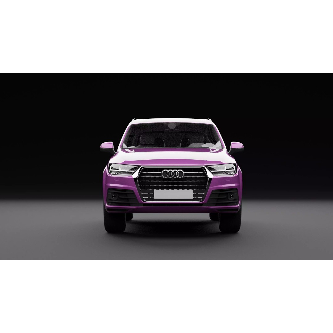 Audi Q7 TFSI e Fuchsia 3D Model – Rigged PBR Asset, Blender, FBX, OBJ - View 3