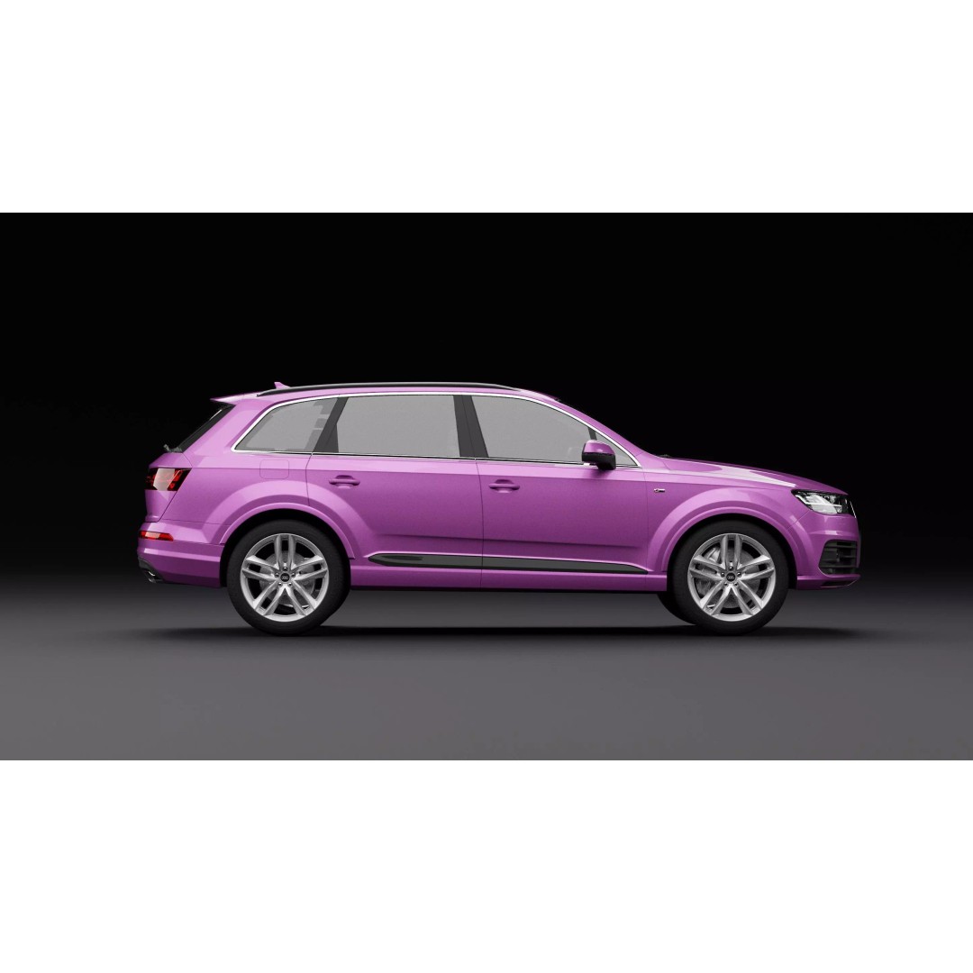 Audi Q7 TFSI e Fuchsia 3D Model – Rigged PBR Asset, Blender, FBX, OBJ - View 4