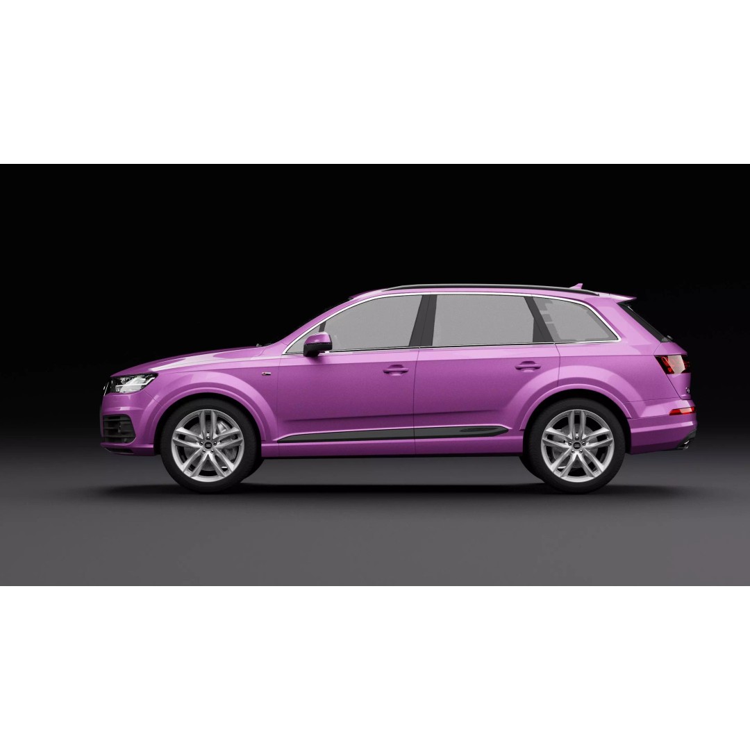 Audi Q7 TFSI e Fuchsia 3D Model – Rigged PBR Asset, Blender, FBX, OBJ - View 5