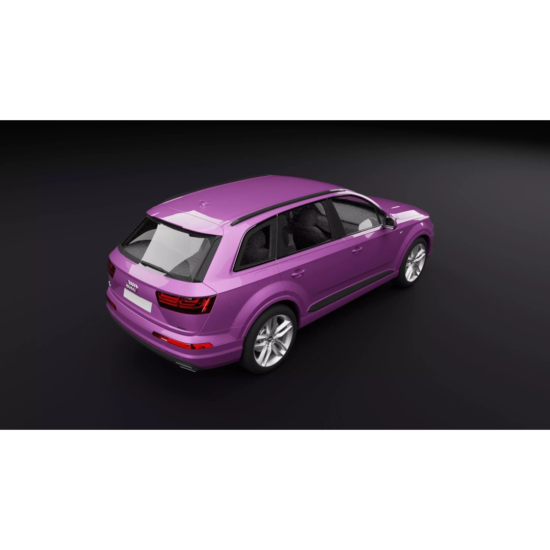 Audi Q7 TFSI e Fuchsia 3D Model – Rigged PBR Asset, Blender, FBX, OBJ - View 7
