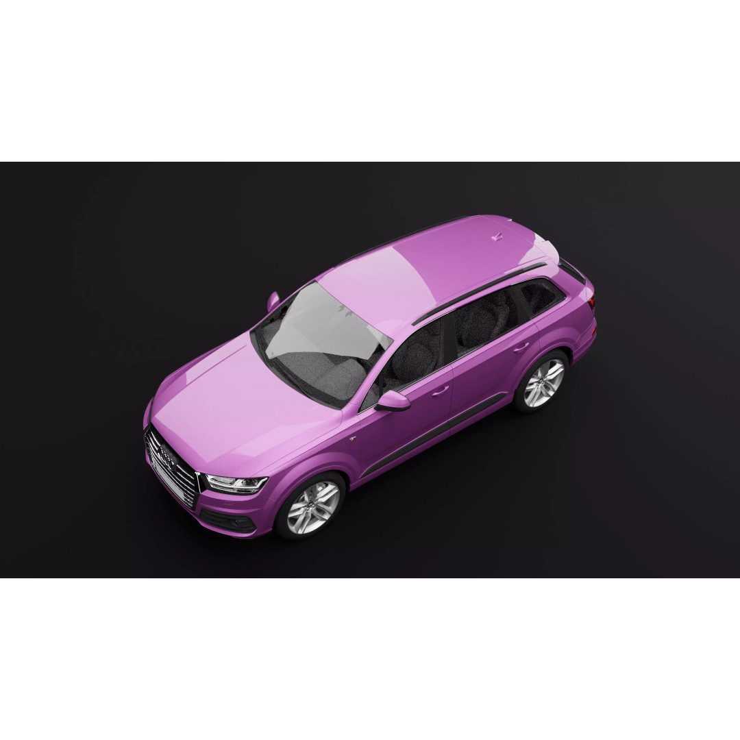 Audi Q7 TFSI e Fuchsia 3D Model – Rigged PBR Asset, Blender, FBX, OBJ - View 9