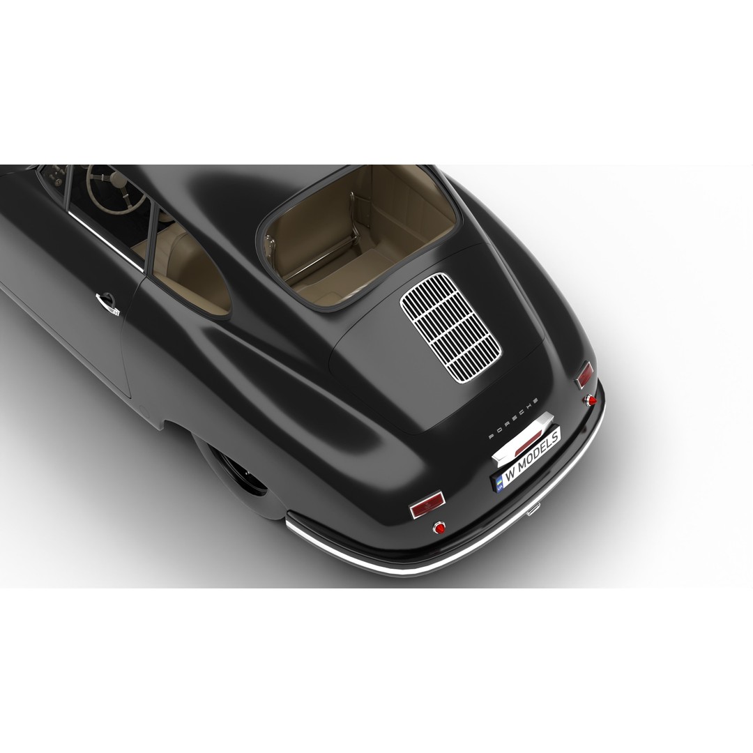 Porsche 356 1300 1952 3D Model – Classic Sports Car, FBX, PBR, Rigged - View 11