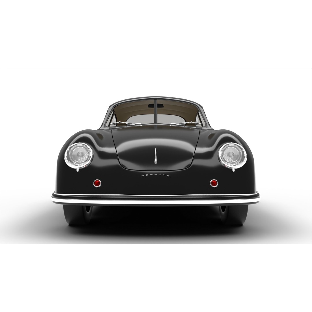 Porsche 356 1300 1952 3D Model – Classic Sports Car, FBX, PBR, Rigged - View 14