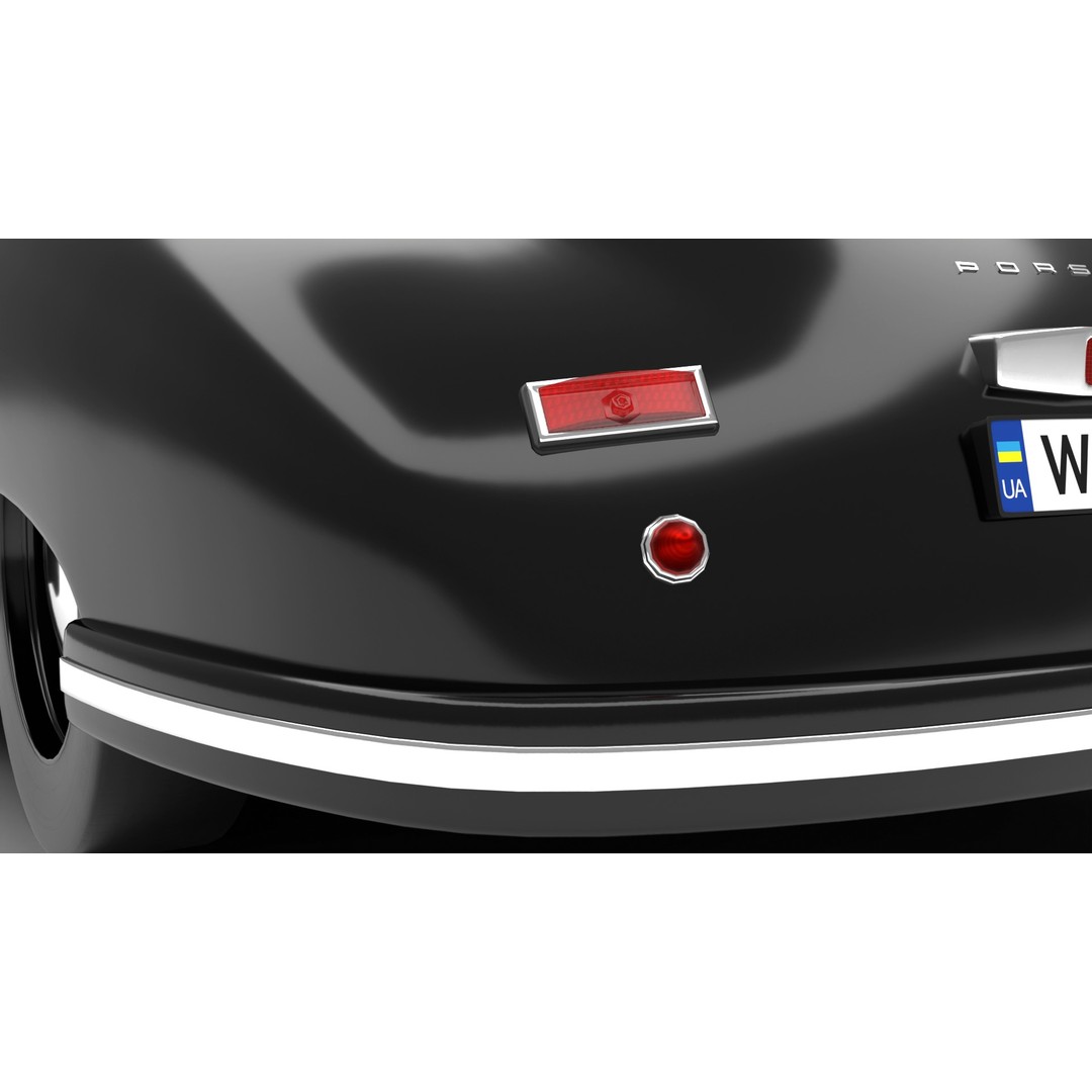 Porsche 356 1300 1952 3D Model – Classic Sports Car, FBX, PBR, Rigged - View 16