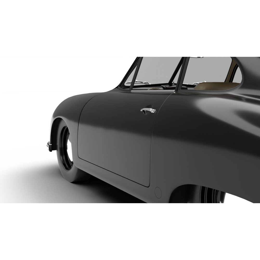 Porsche 356 1300 1952 3D Model – Classic Sports Car, FBX, PBR, Rigged - View 17