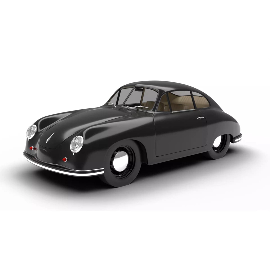 Porsche 356 1300 1952 3D Model – Classic Sports Car, FBX, PBR, Rigged - View 2