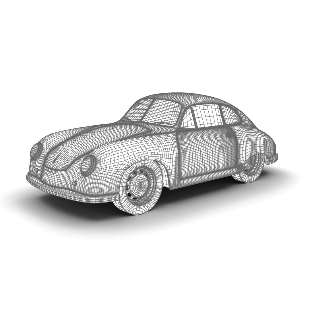 Porsche 356 1300 1952 3D Model – Classic Sports Car, FBX, PBR, Rigged - View 27