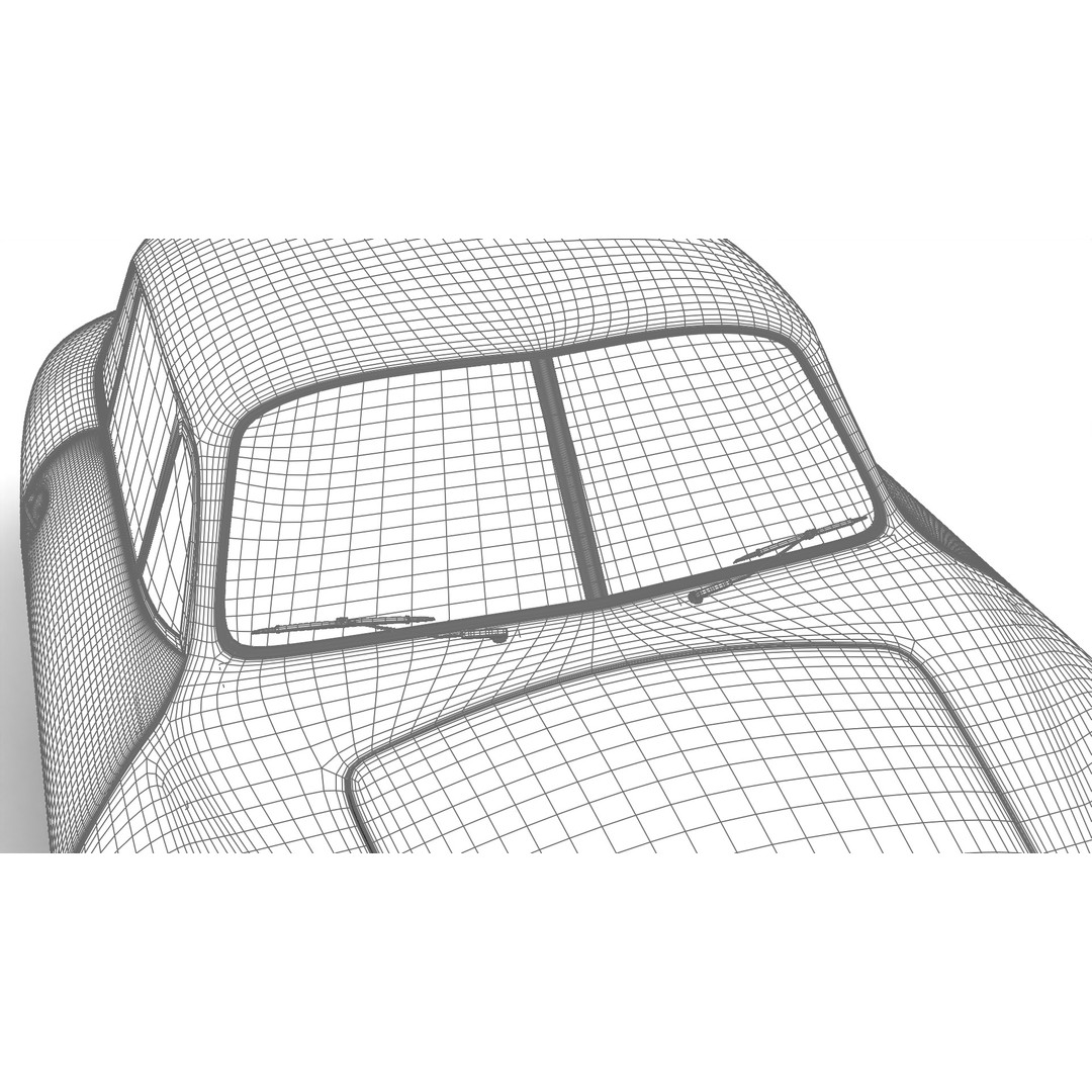 Porsche 356 1300 1952 3D Model – Classic Sports Car, FBX, PBR, Rigged - View 32