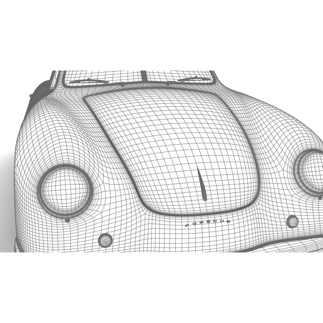 Porsche 356 1300 1952 3D Model – Classic Sports Car, FBX, PBR, Rigged - View 33