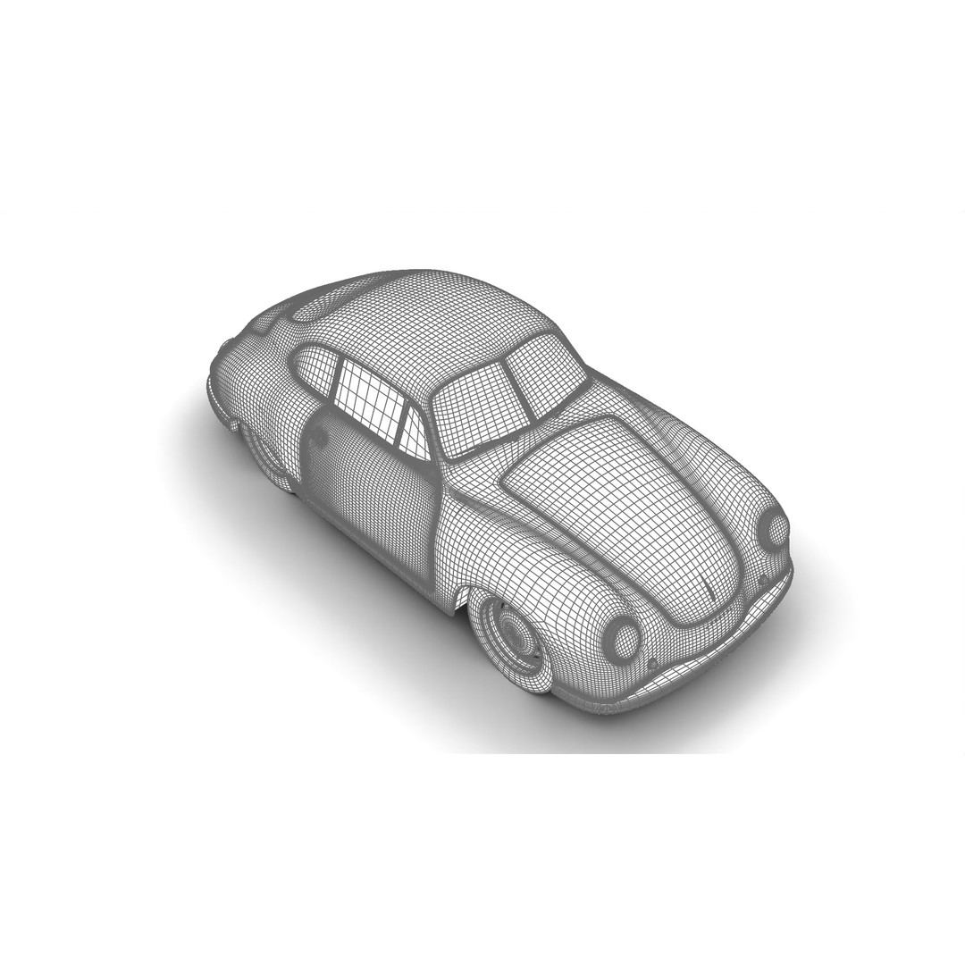 Porsche 356 1300 1952 3D Model – Classic Sports Car, FBX, PBR, Rigged - View 35