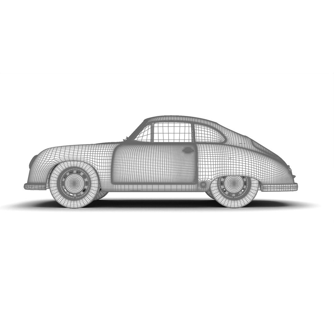 Porsche 356 1300 1952 3D Model – Classic Sports Car, FBX, PBR, Rigged - View 37