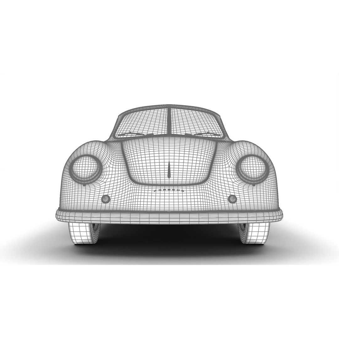 Porsche 356 1300 1952 3D Model – Classic Sports Car, FBX, PBR, Rigged - View 39