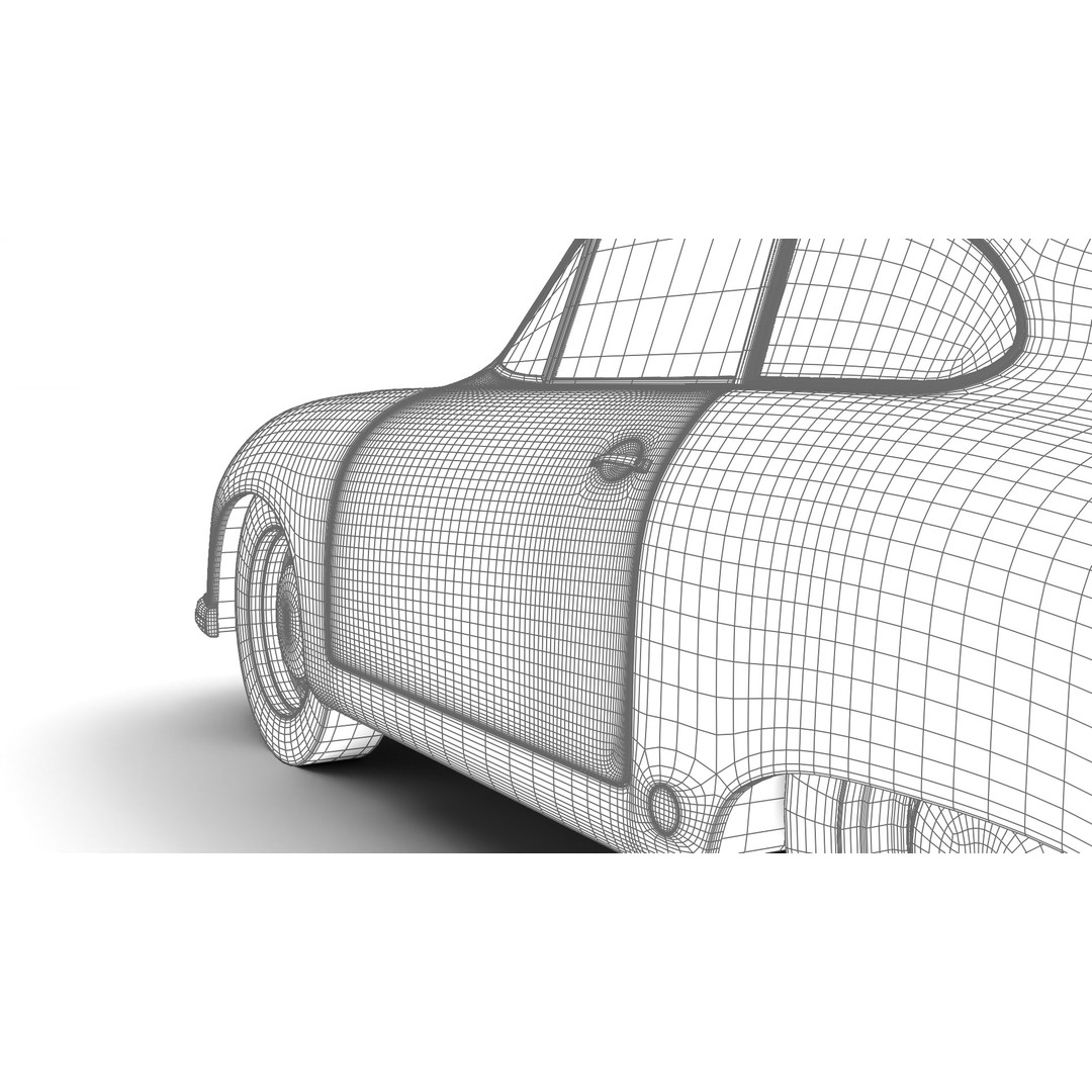 Porsche 356 1300 1952 3D Model – Classic Sports Car, FBX, PBR, Rigged - View 42