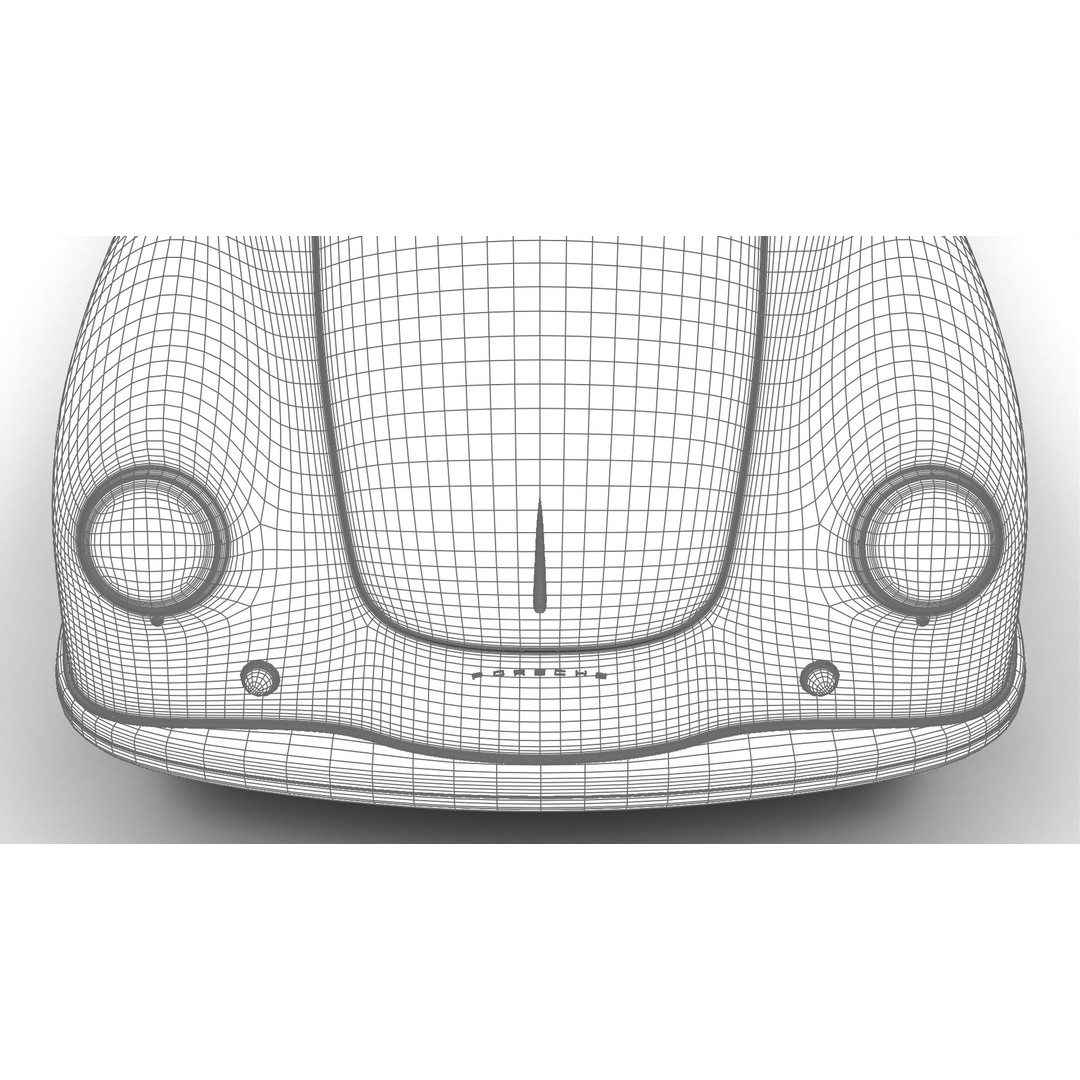 Porsche 356 1300 1952 3D Model – Classic Sports Car, FBX, PBR, Rigged - View 44