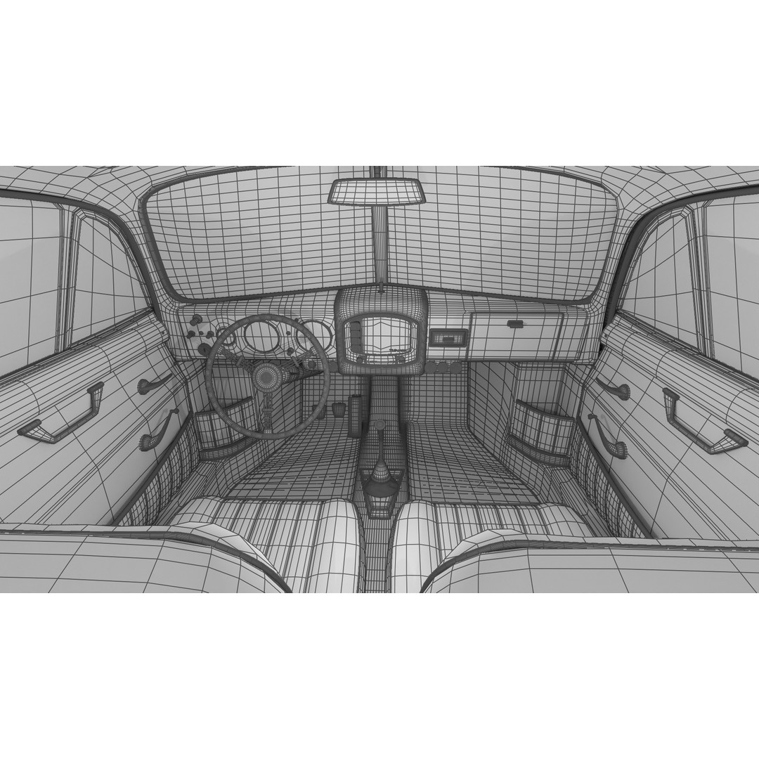 Porsche 356 1300 1952 3D Model – Classic Sports Car, FBX, PBR, Rigged - View 46