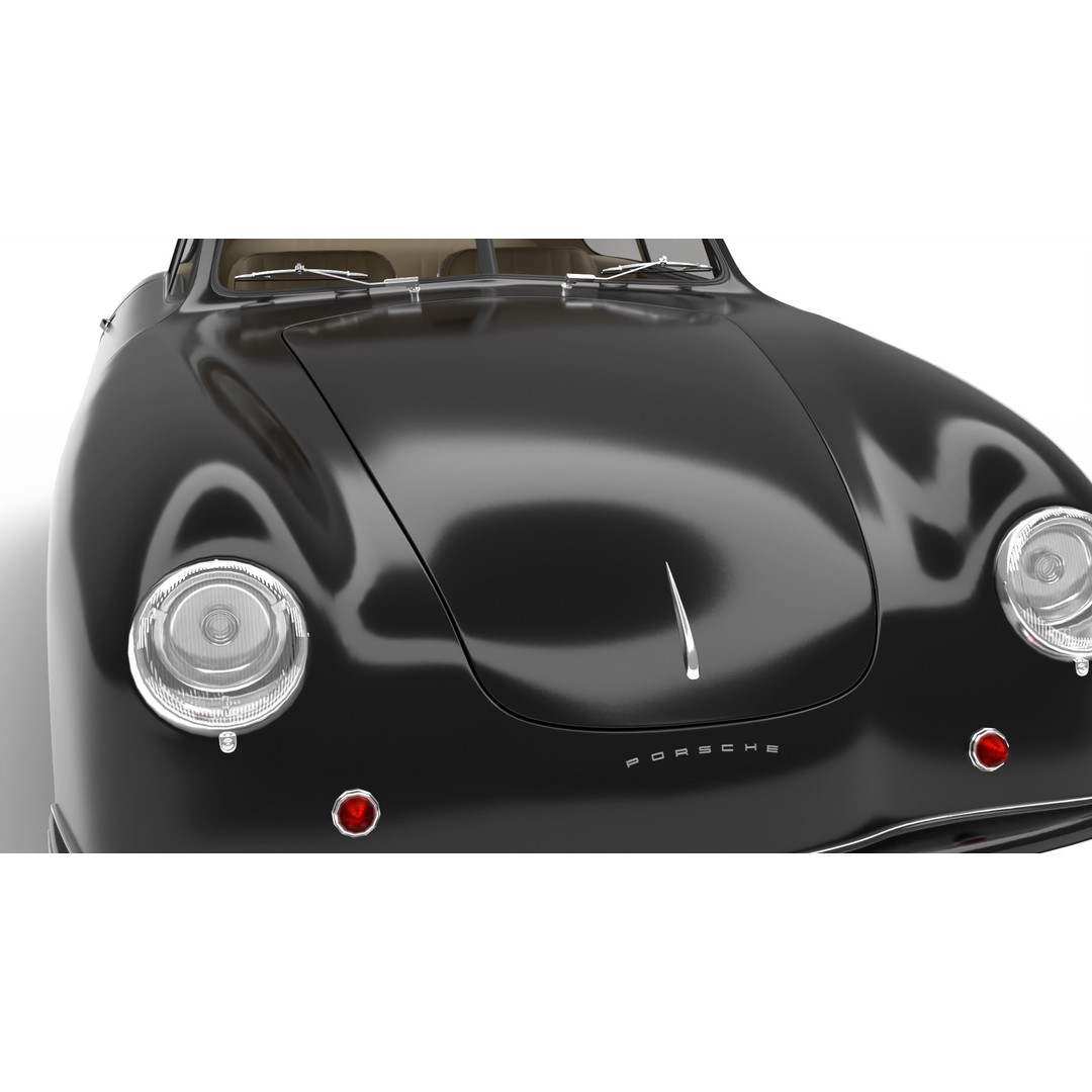 Porsche 356 1300 1952 3D Model – Classic Sports Car, FBX, PBR, Rigged - View 8