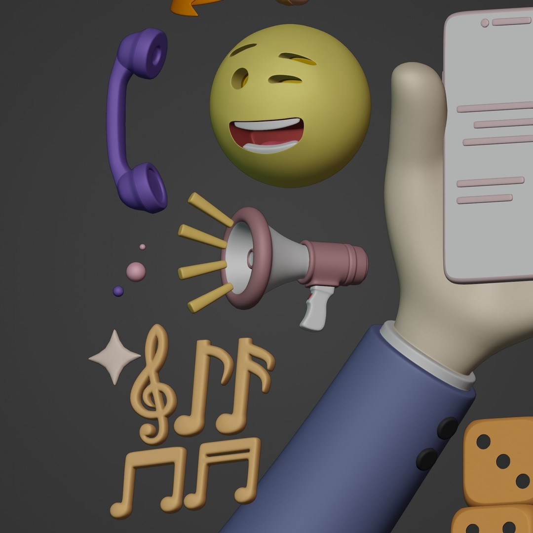 Cartoon Emoji 3D Model – Low Poly Icon Pack for Games, FBX - View 15
