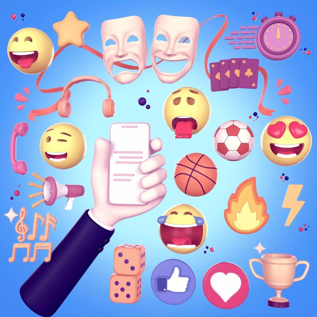 Cartoon Emoji 3D Model – Low Poly Icon Pack for Games, FBX - View 2