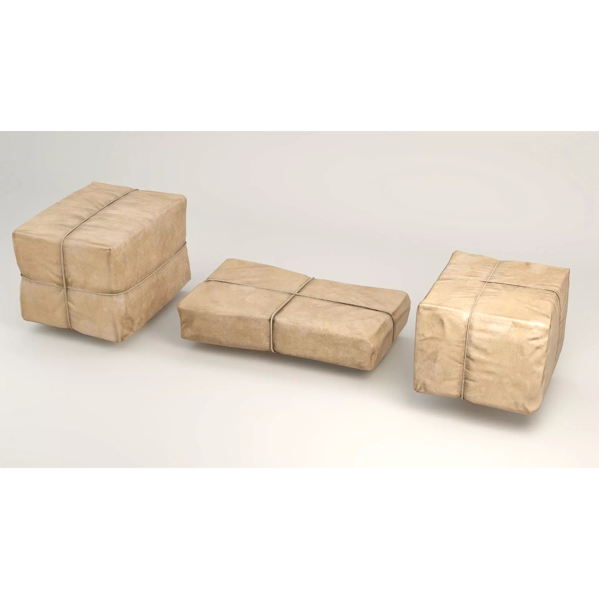 Vintage Packages - Low-Poly Game-Ready 3D Model - View 11