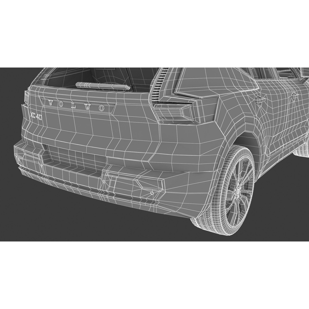2020 Volvo XC40 Recharge 3D Model – High Quality SUV Asset, FBX, OBJ - View 40