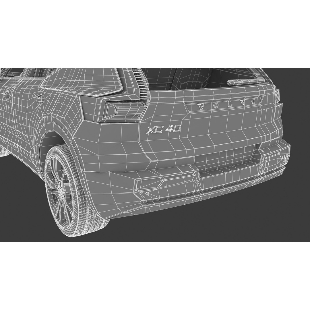 2020 Volvo XC40 Recharge 3D Model – High Quality SUV Asset, FBX, OBJ - View 42