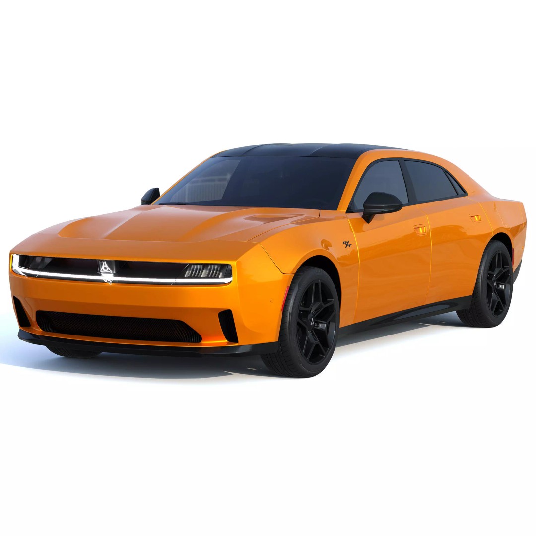 Dodge Charger Daytona 3D Model – Sport Car, PBR Textures, FBX - View 2