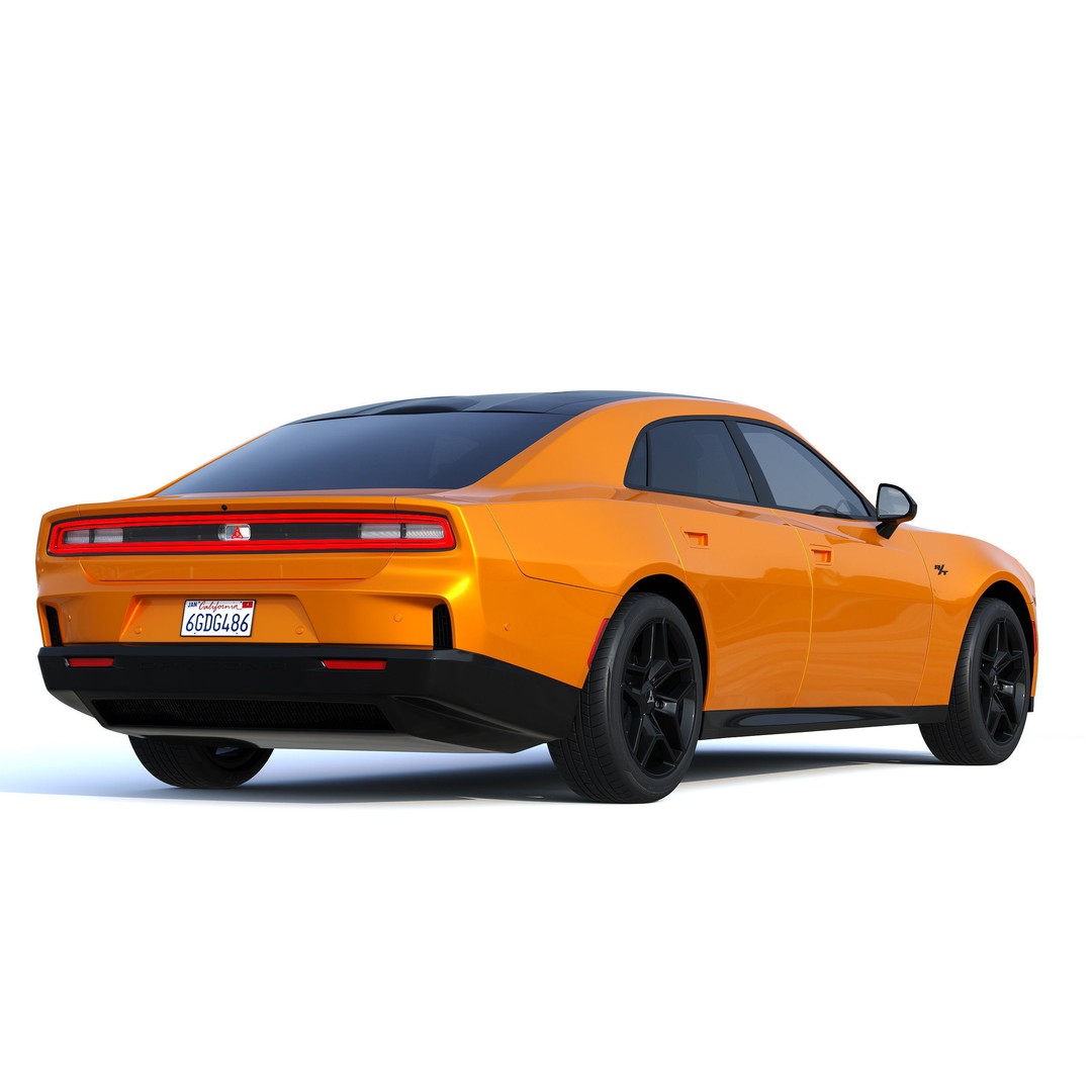 Dodge Charger Daytona 3D Model – Sport Car, PBR Textures, FBX - View 3