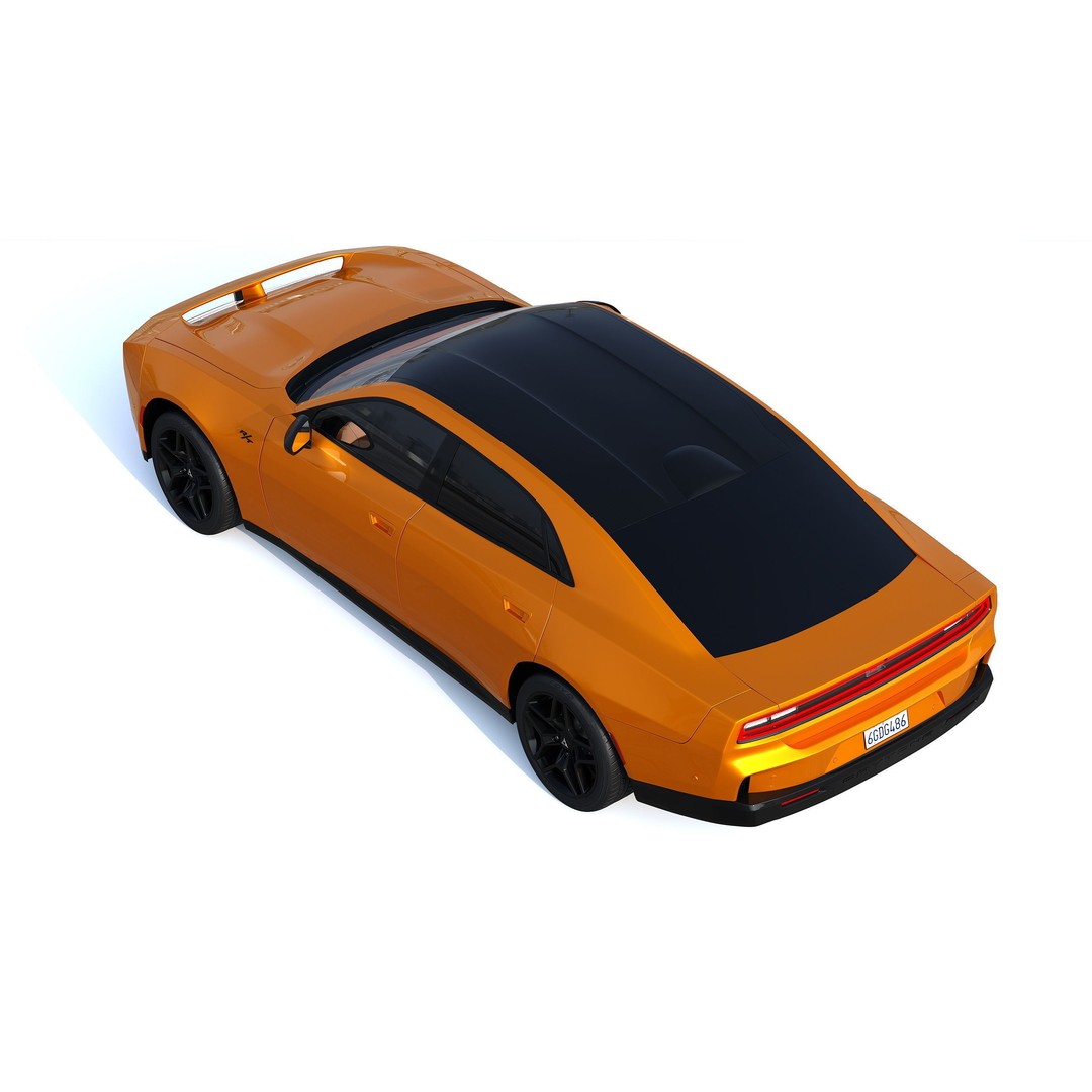 Dodge Charger Daytona 3D Model – Sport Car, PBR Textures, FBX - View 7