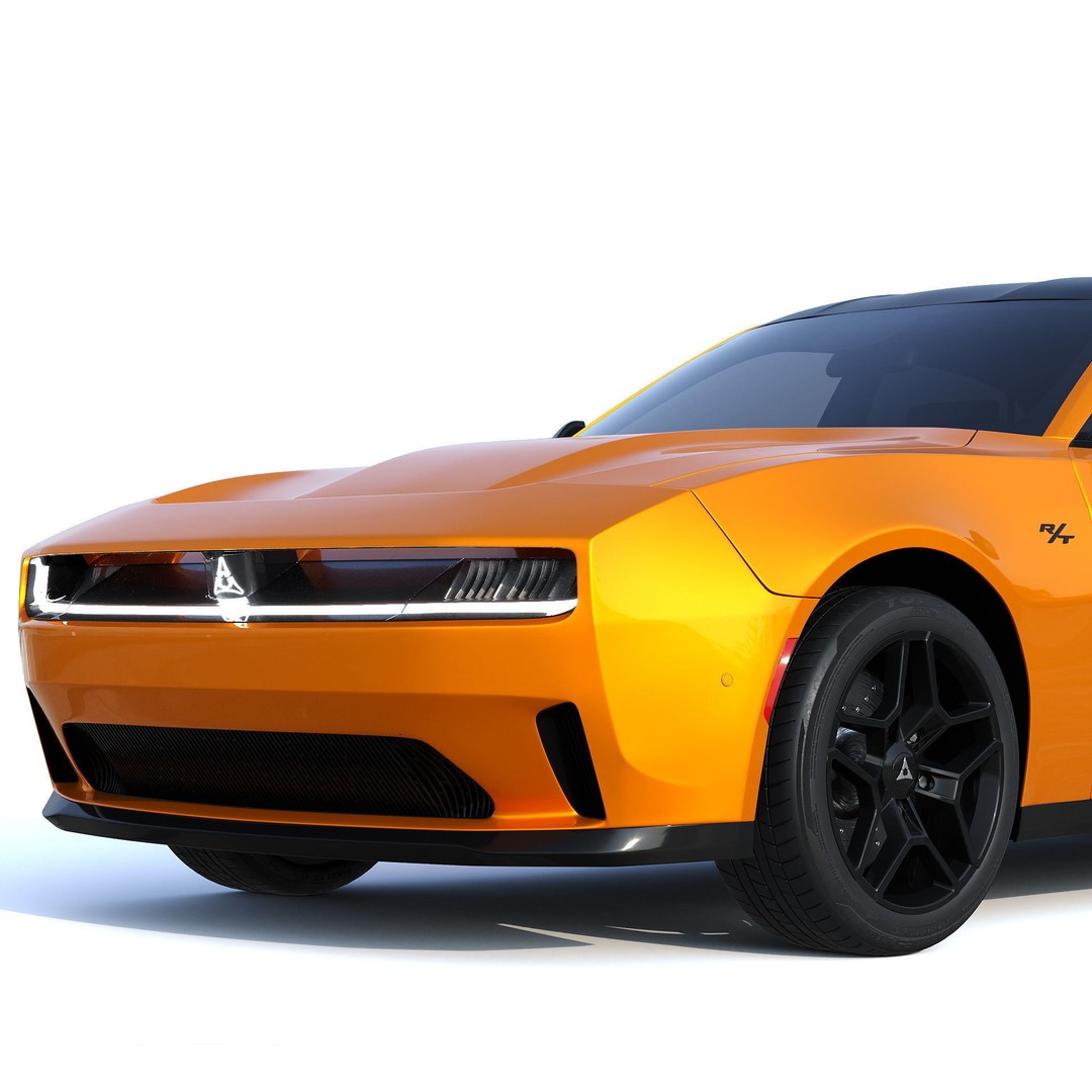 Dodge Charger Daytona 3D Model – Sport Car, PBR Textures, FBX - View 8