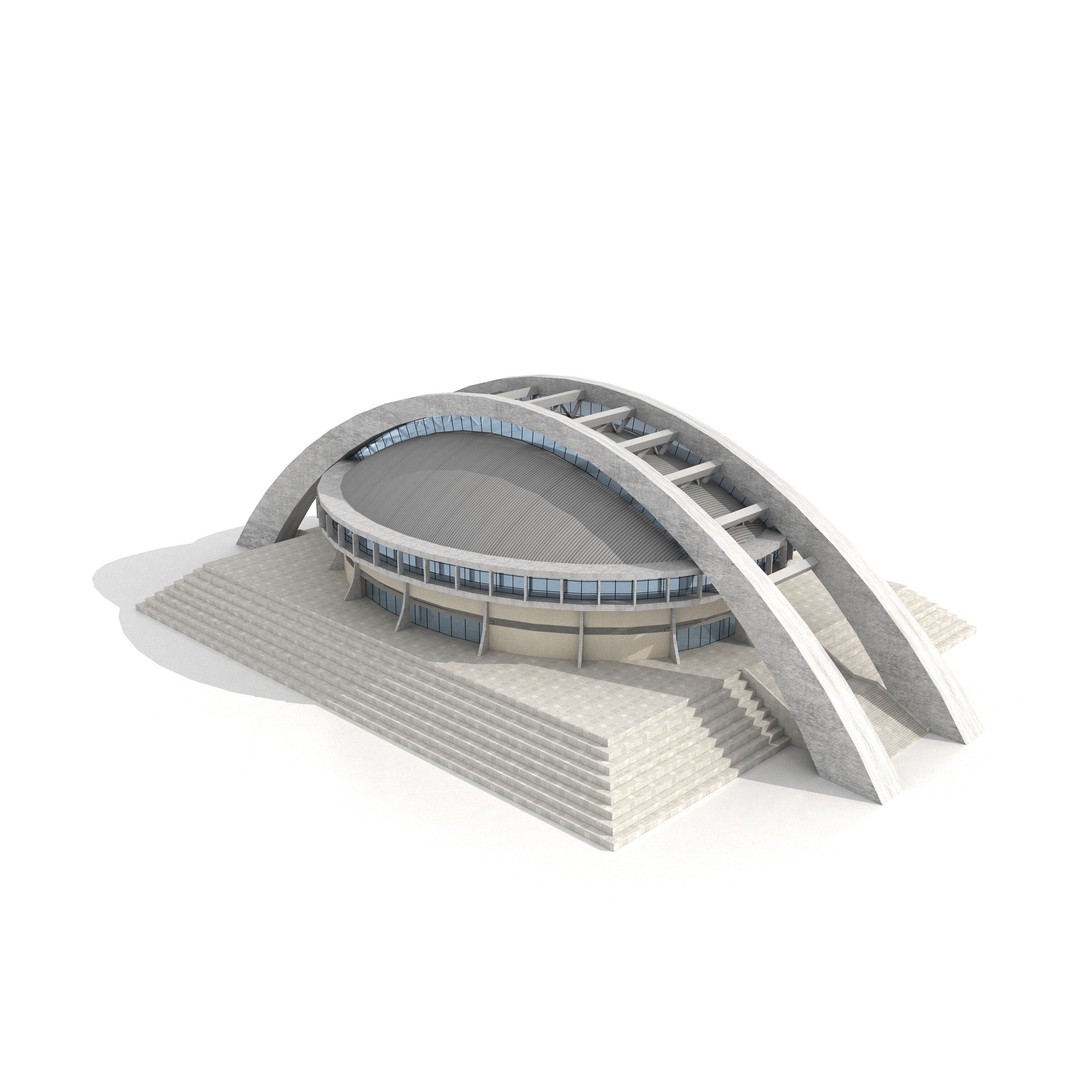 Comprehensive Sports Complex 3D Model – High Poly PBR Asset, FBX - View 6