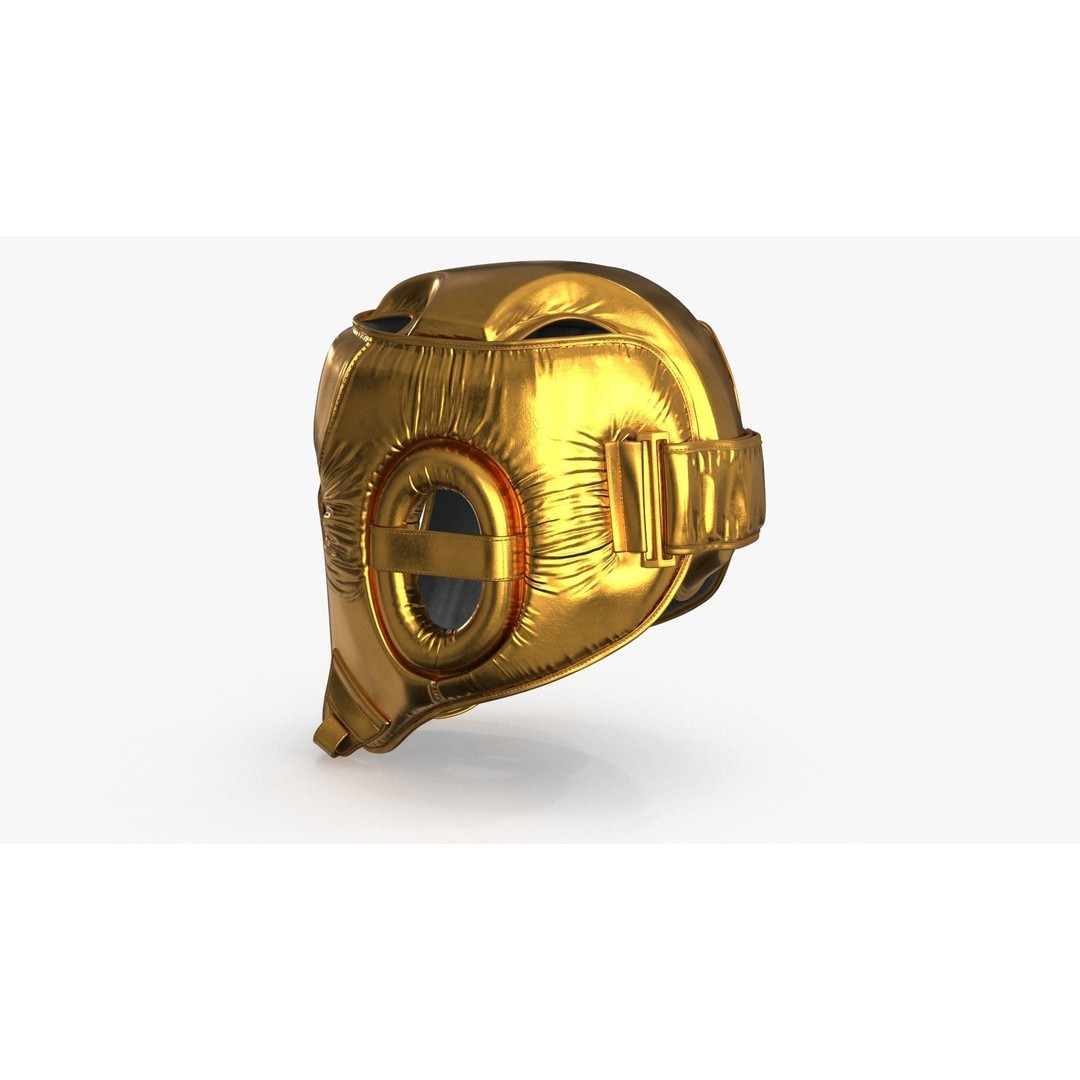 Boxing Training Helmet 3D Model – Low Poly PBR Game Asset, FBX, OBJ - View 13