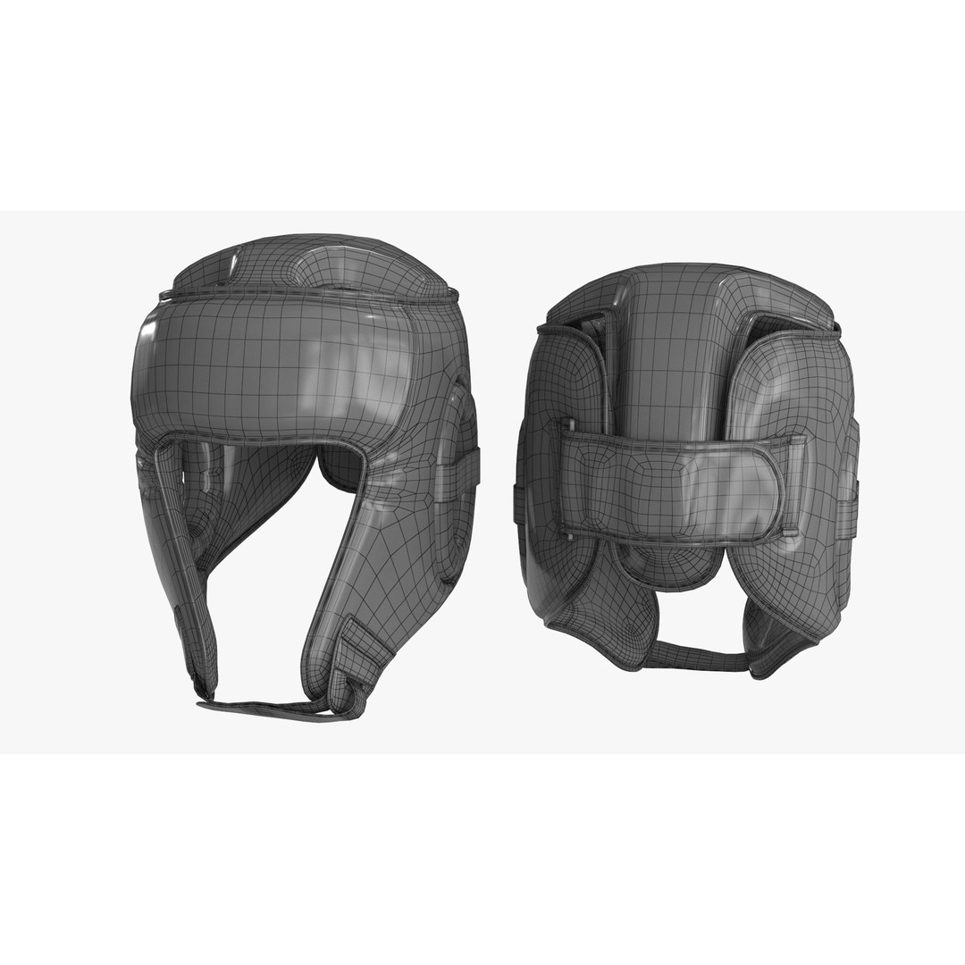 Boxing Training Helmet 3D Model – Low Poly PBR Game Asset, FBX, OBJ - View 15
