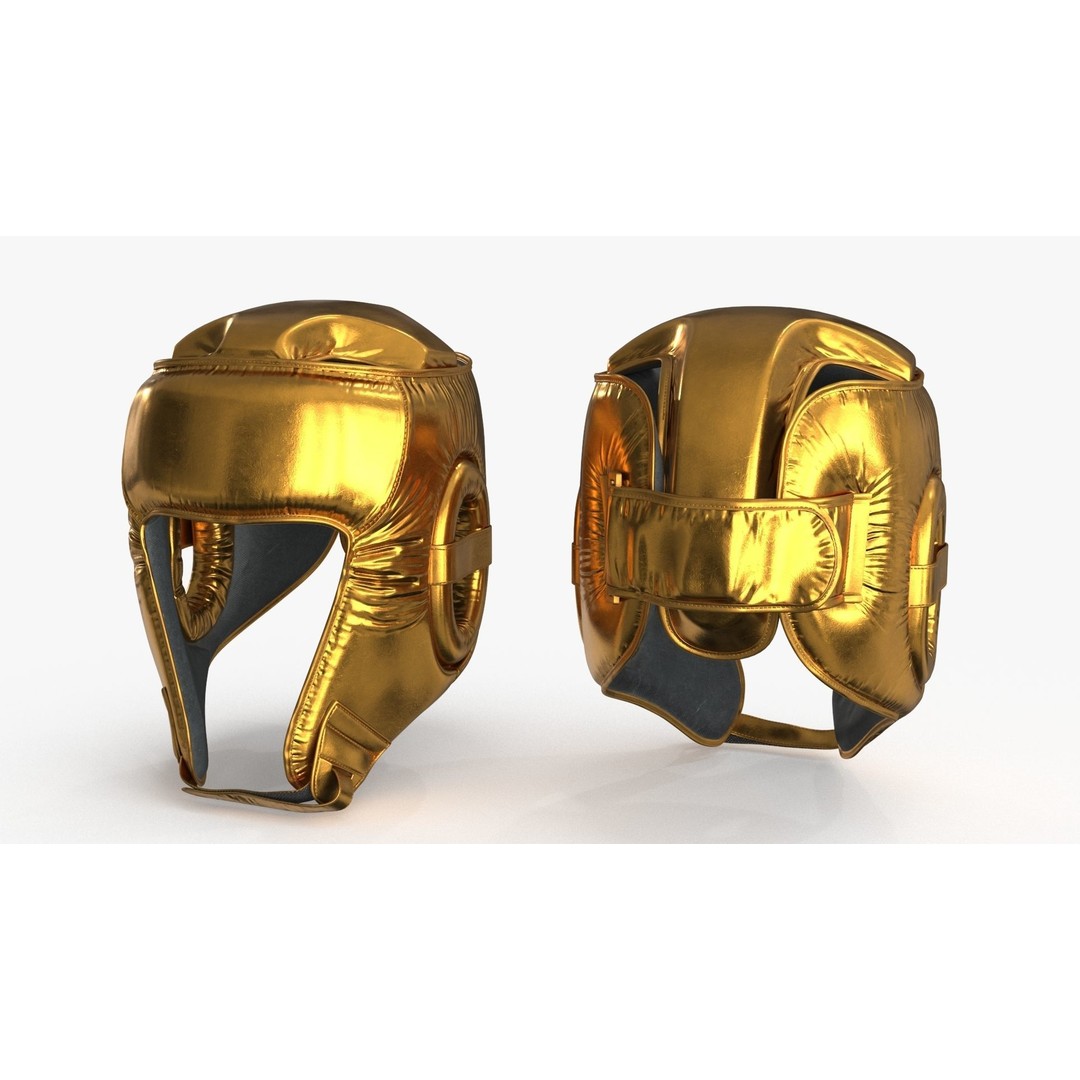 Boxing Training Helmet 3D Model – Low Poly PBR Game Asset, FBX, OBJ - View 3