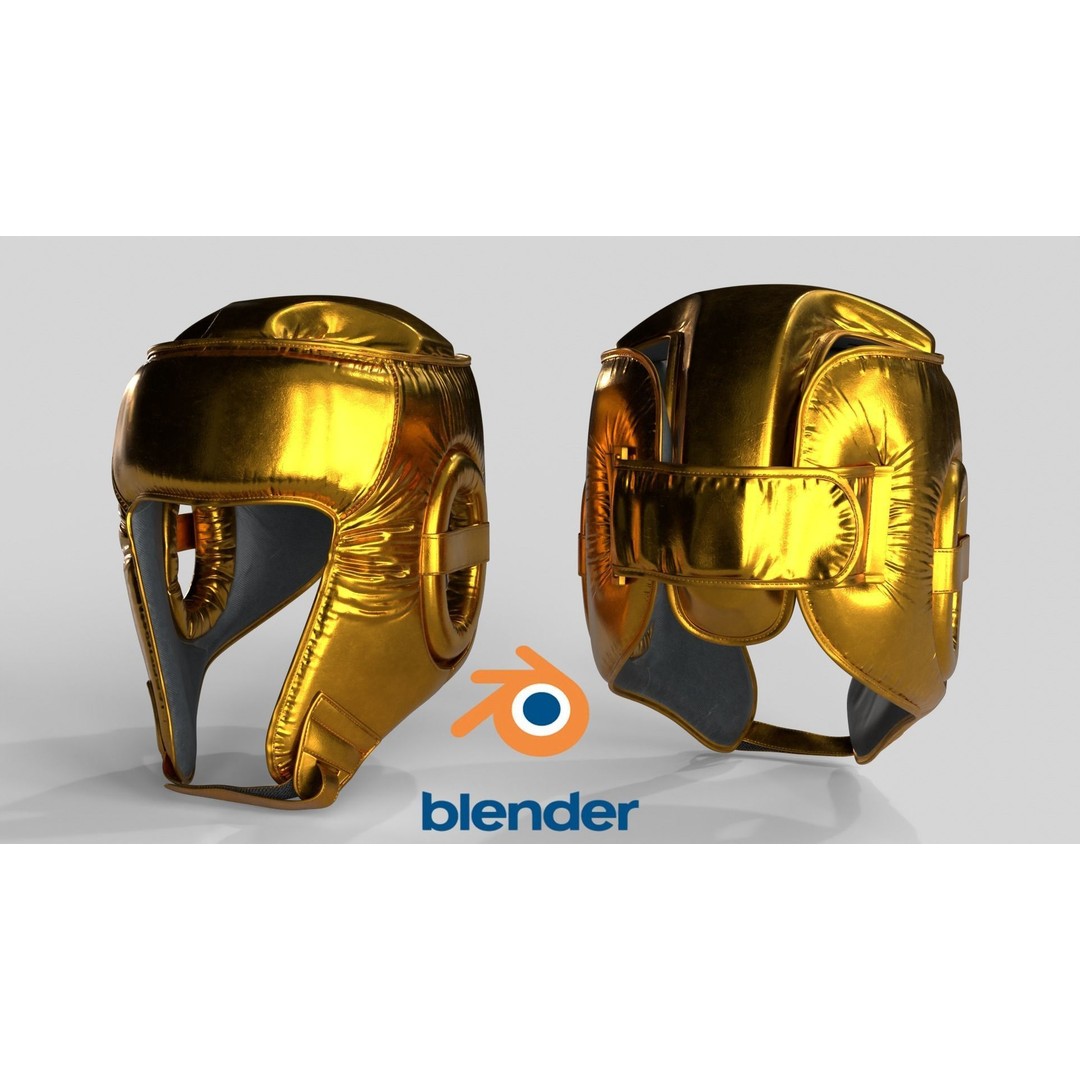 Boxing Training Helmet 3D Model – Low Poly PBR Game Asset, FBX, OBJ - View 6