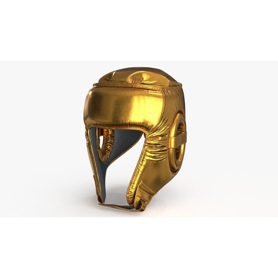 Boxing Training Helmet 3D Model – Low Poly PBR Game Asset, FBX, OBJ - View 7