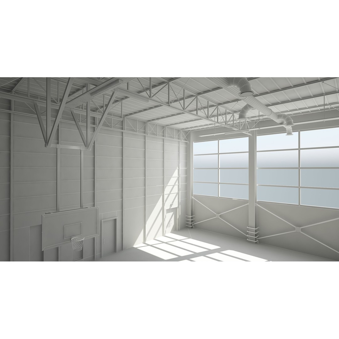 Basketball Court 3D Model – Realistic Interior Asset, FBX & OBJ - View 15