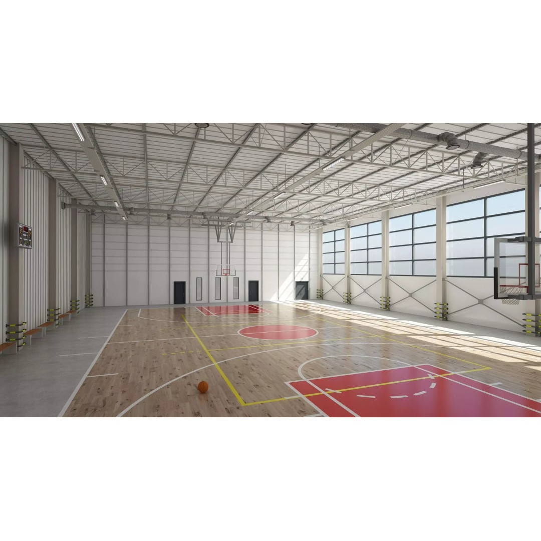 Basketball Court 3D Model – Realistic Interior Asset, FBX & OBJ - View 2