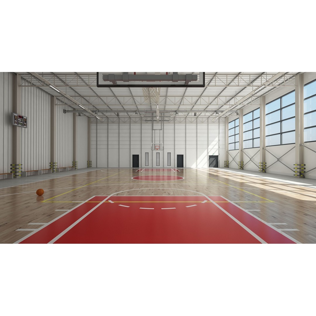 Basketball Court 3D Model – Realistic Interior Asset, FBX & OBJ - View 5