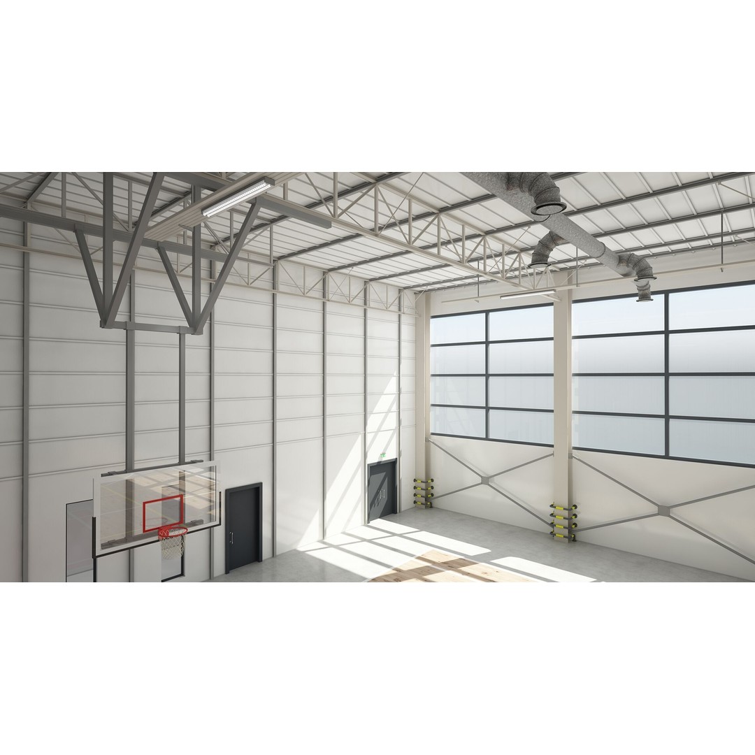 Basketball Court 3D Model – Realistic Interior Asset, FBX & OBJ - View 7