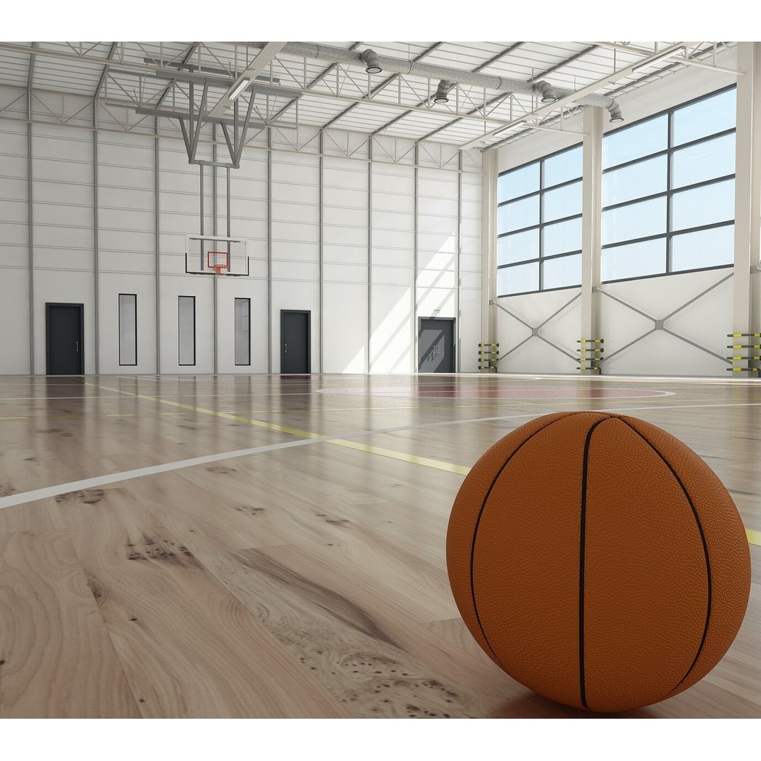 Basketball Court 3D Model – Realistic Interior Asset, FBX & OBJ - View 9