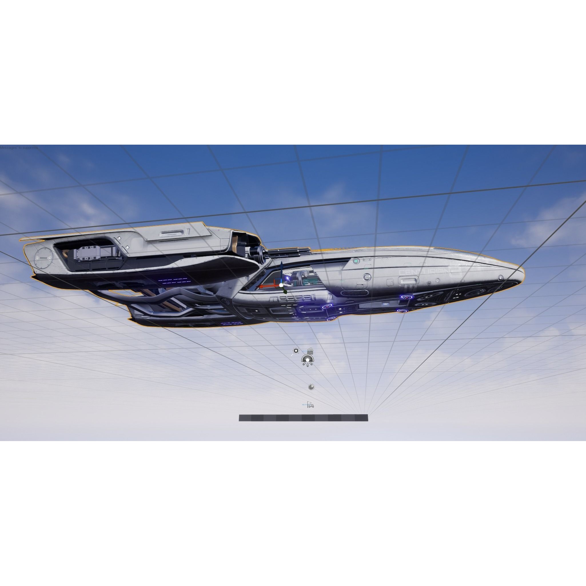 Centurion Spaceship - Low-Poly Game-Ready 3D Model