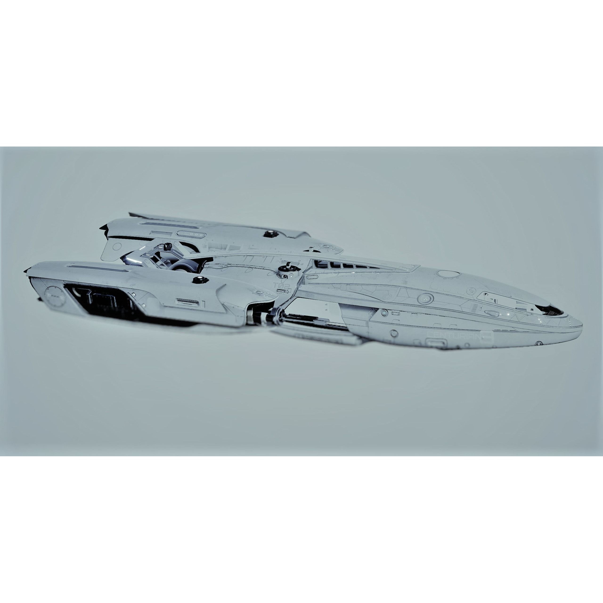 Centurion Spaceship - Low-Poly Game-Ready 3D Model - View 10