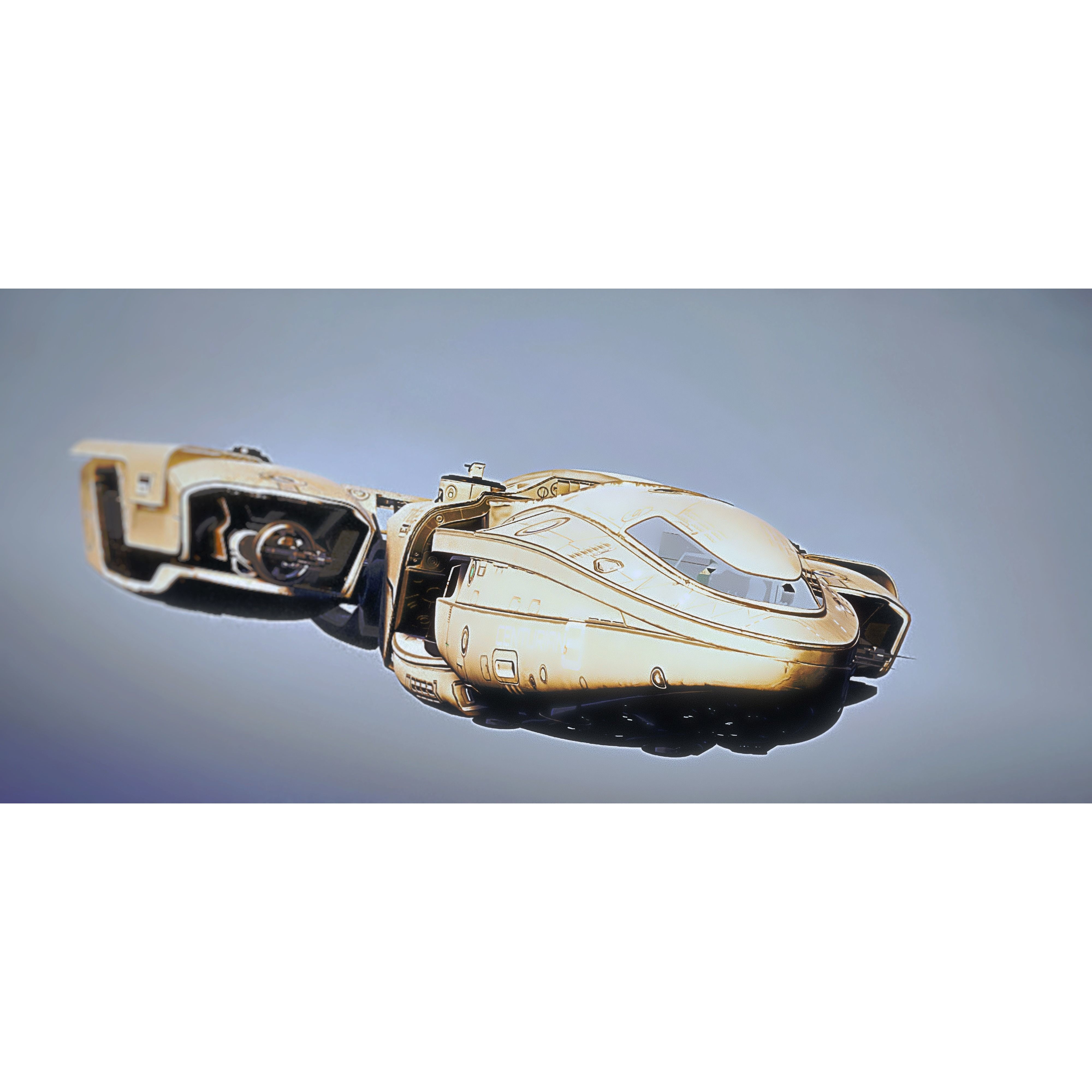 Centurion Spaceship - Low-Poly Game-Ready 3D Model - View 11