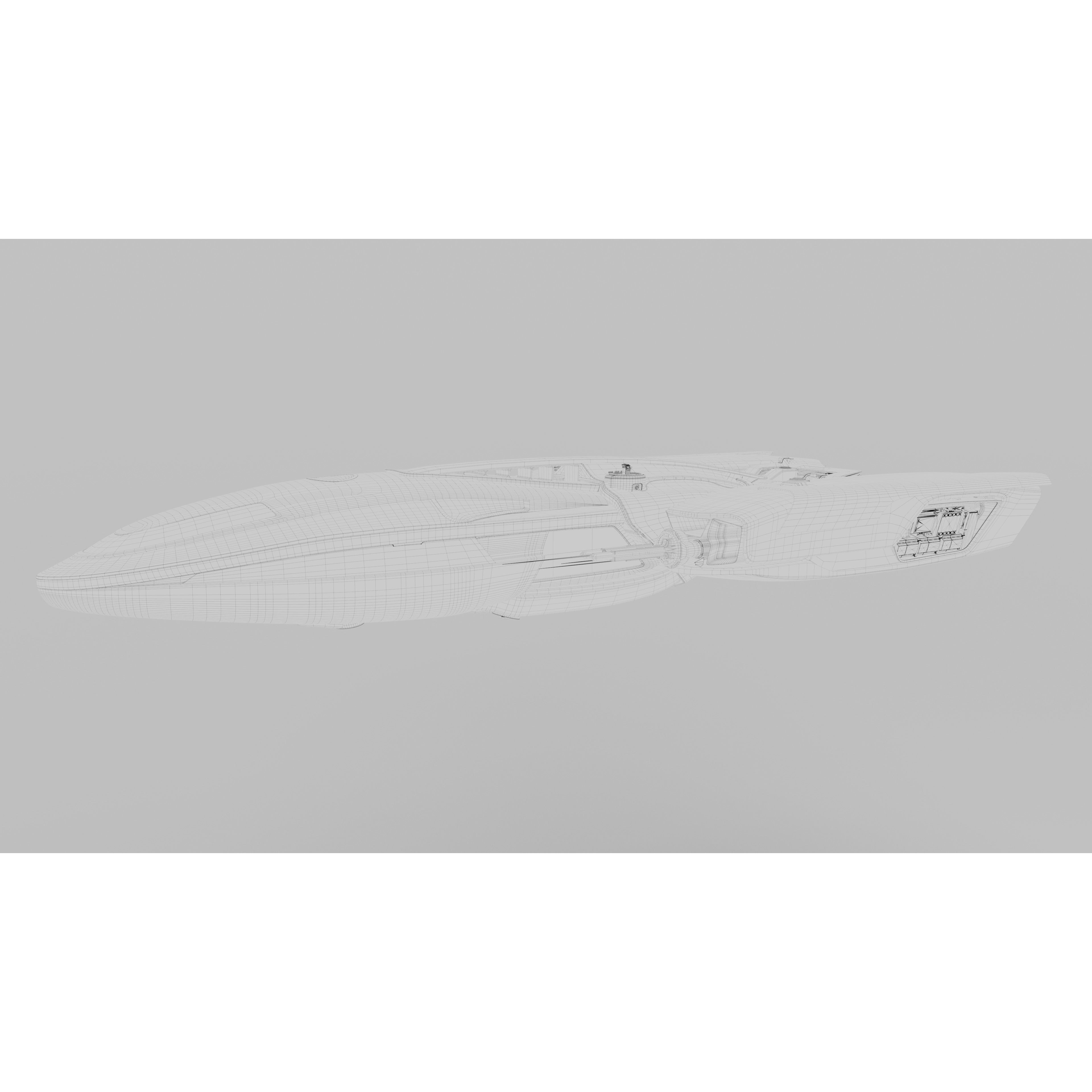 Centurion Spaceship - Low-Poly Game-Ready 3D Model - View 12