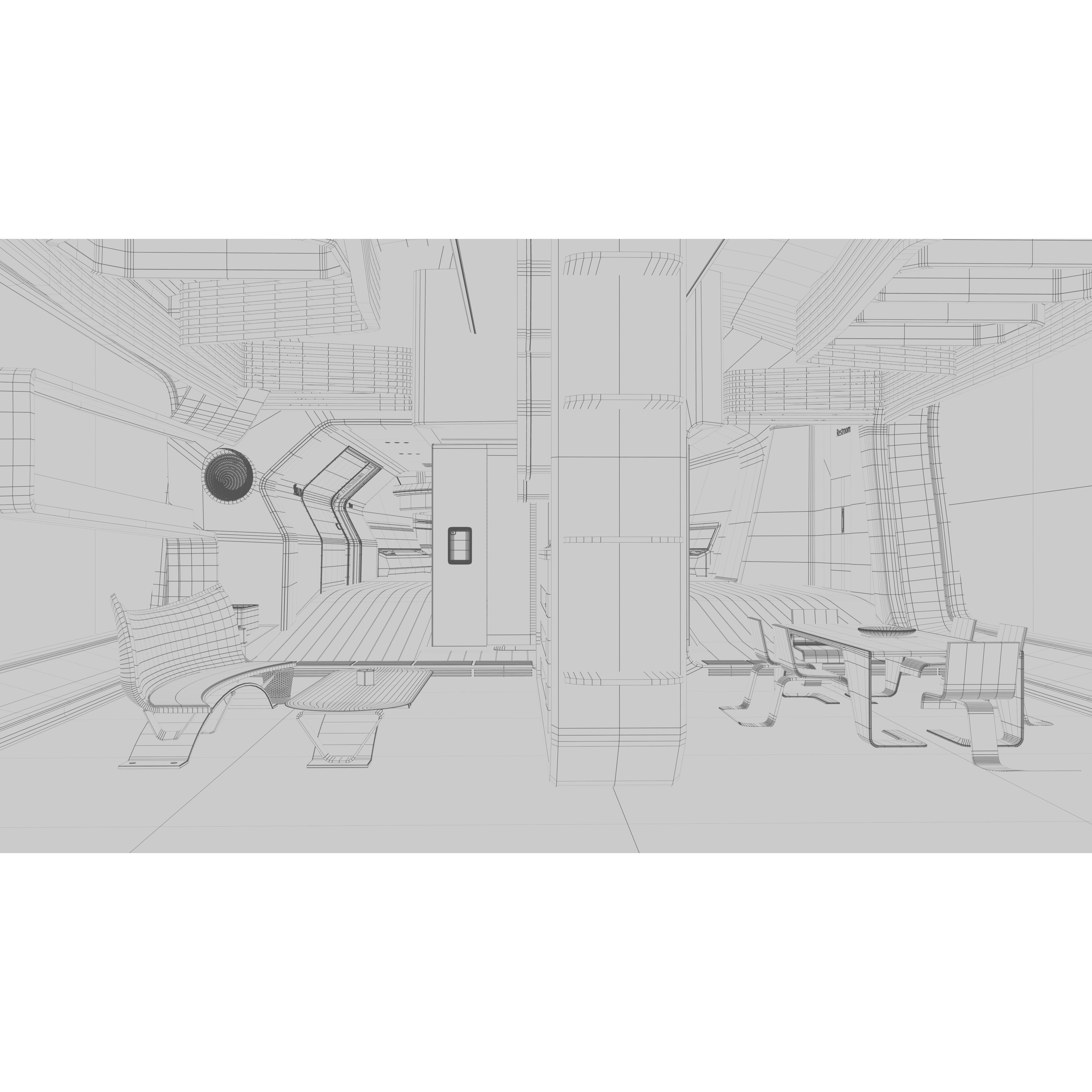 Centurion Spaceship - Low-Poly Game-Ready 3D Model - View 16