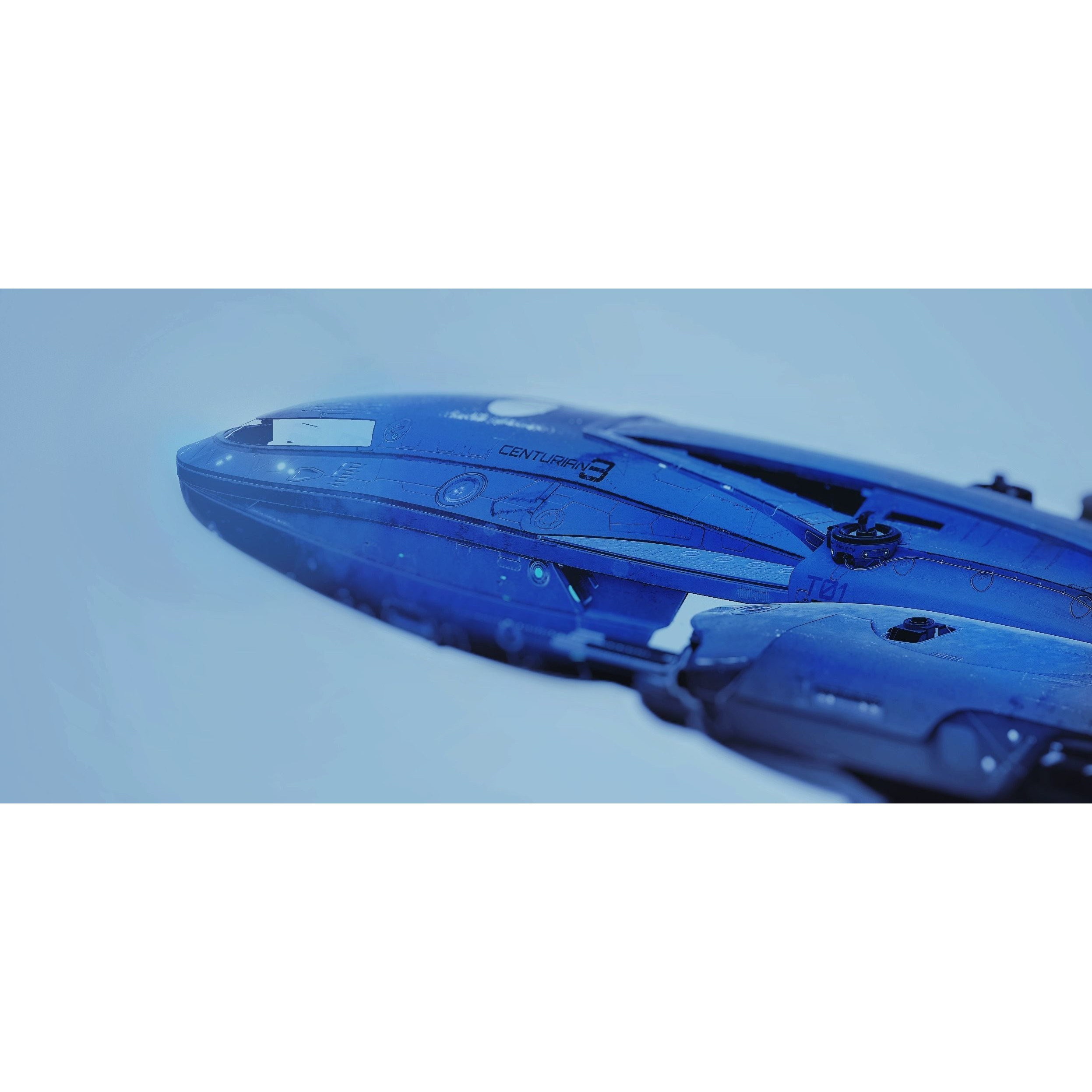 Centurion Spaceship - Low-Poly Game-Ready 3D Model - View 6