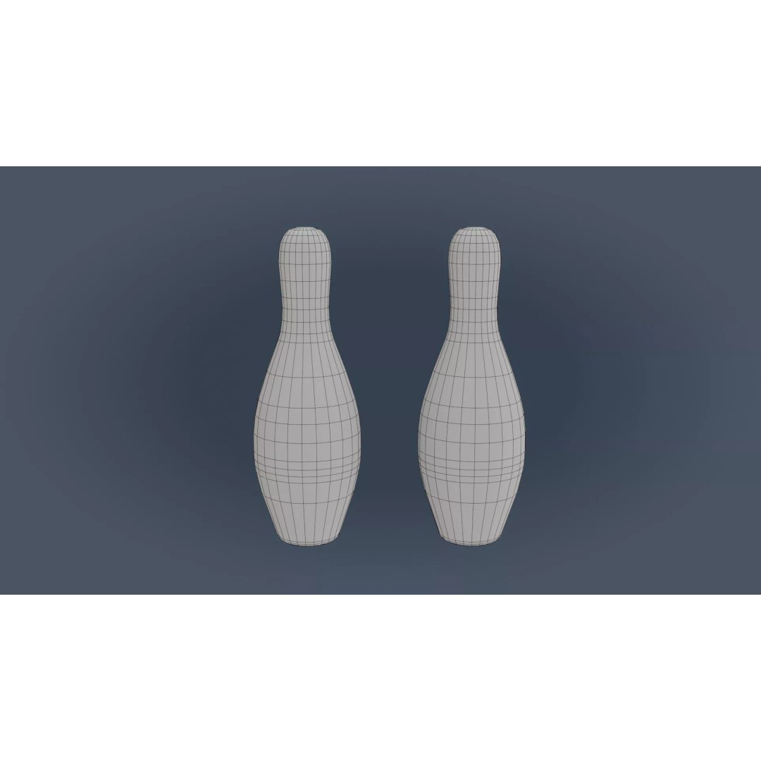 Bowling Set 3D Model – Low Poly Game Ready PBR Asset, FBX, OBJ - View 13