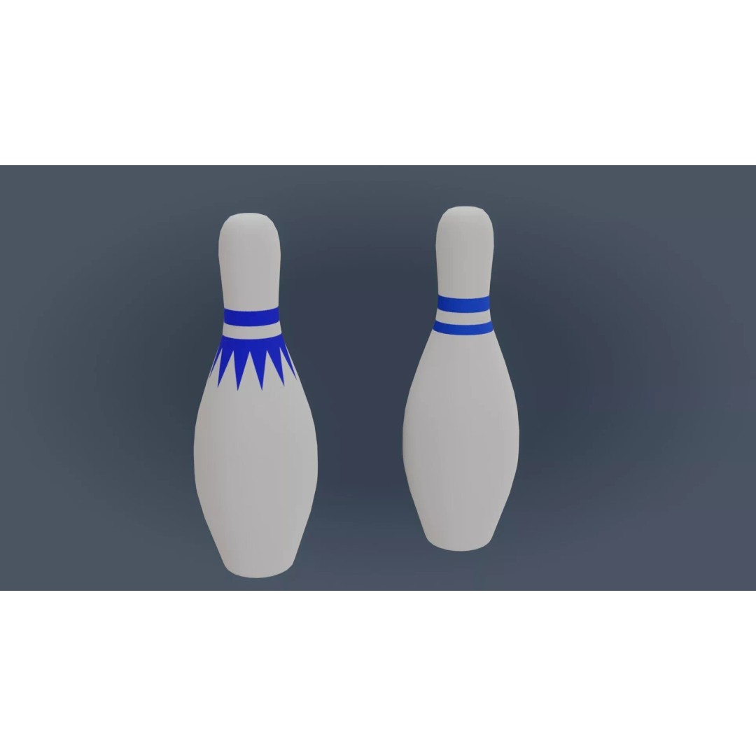 Bowling Set 3D Model – Low Poly Game Ready PBR Asset, FBX, OBJ - View 5