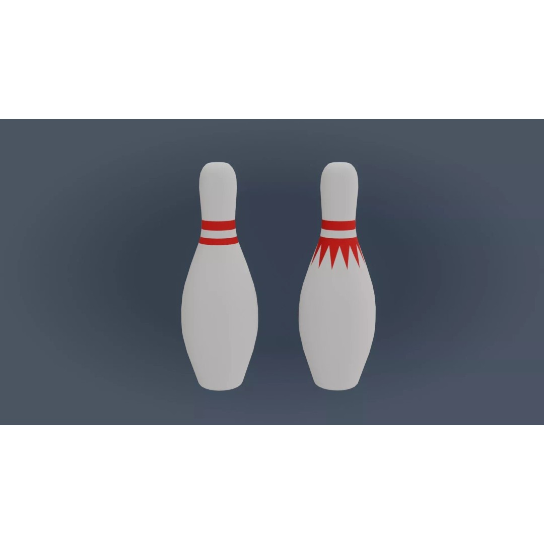 Bowling Set 3D Model – Low Poly Game Ready PBR Asset, FBX, OBJ - View 6